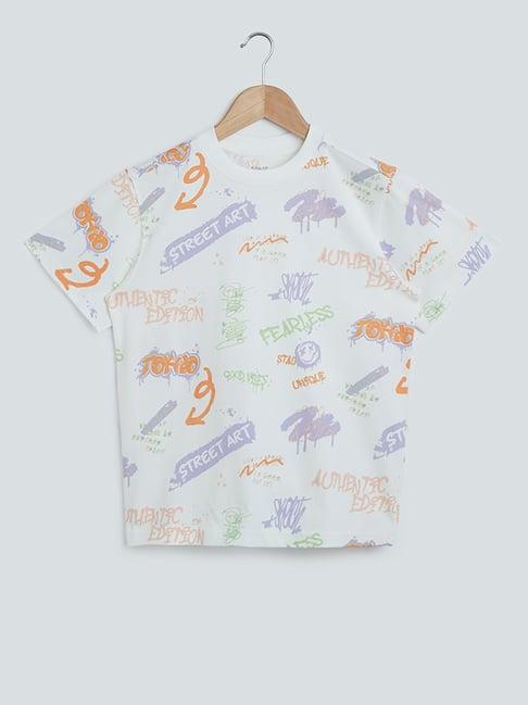 y&f kids by westside multicolour text design t-shirt