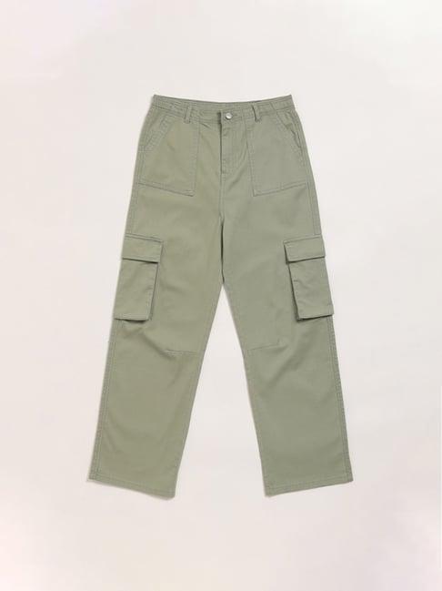 y&f kids by westside olive cargo trousers