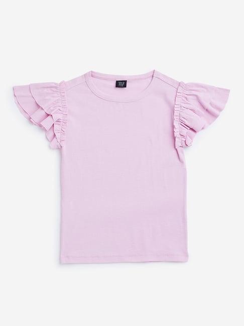 y&f kids by westside pink ribbed t-shirt