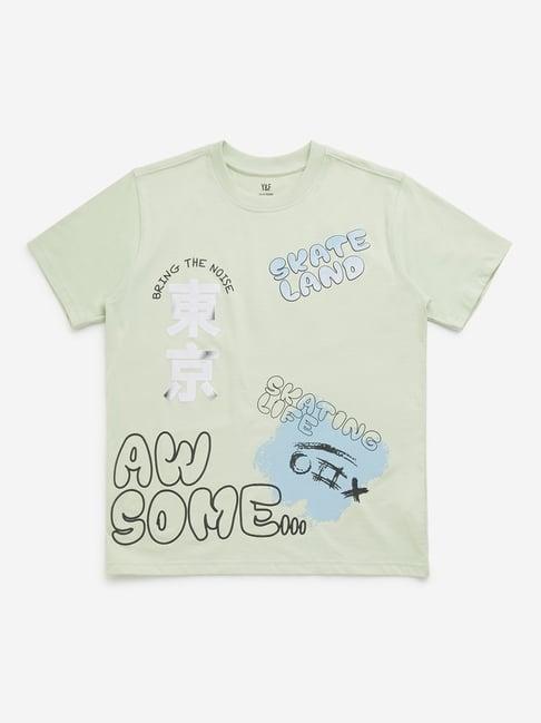 y&f kids by westside sage text print cotton t-shirt