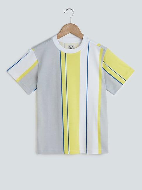 y&f kids by westside yellow striped t-shirt