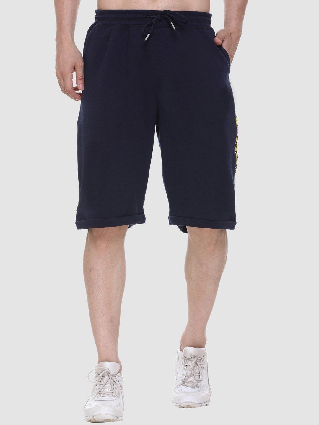 y&i men cotton mid-rise loose fit sports shorts