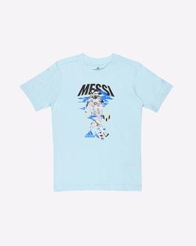 y messi g t printed crew-neck t-shirt