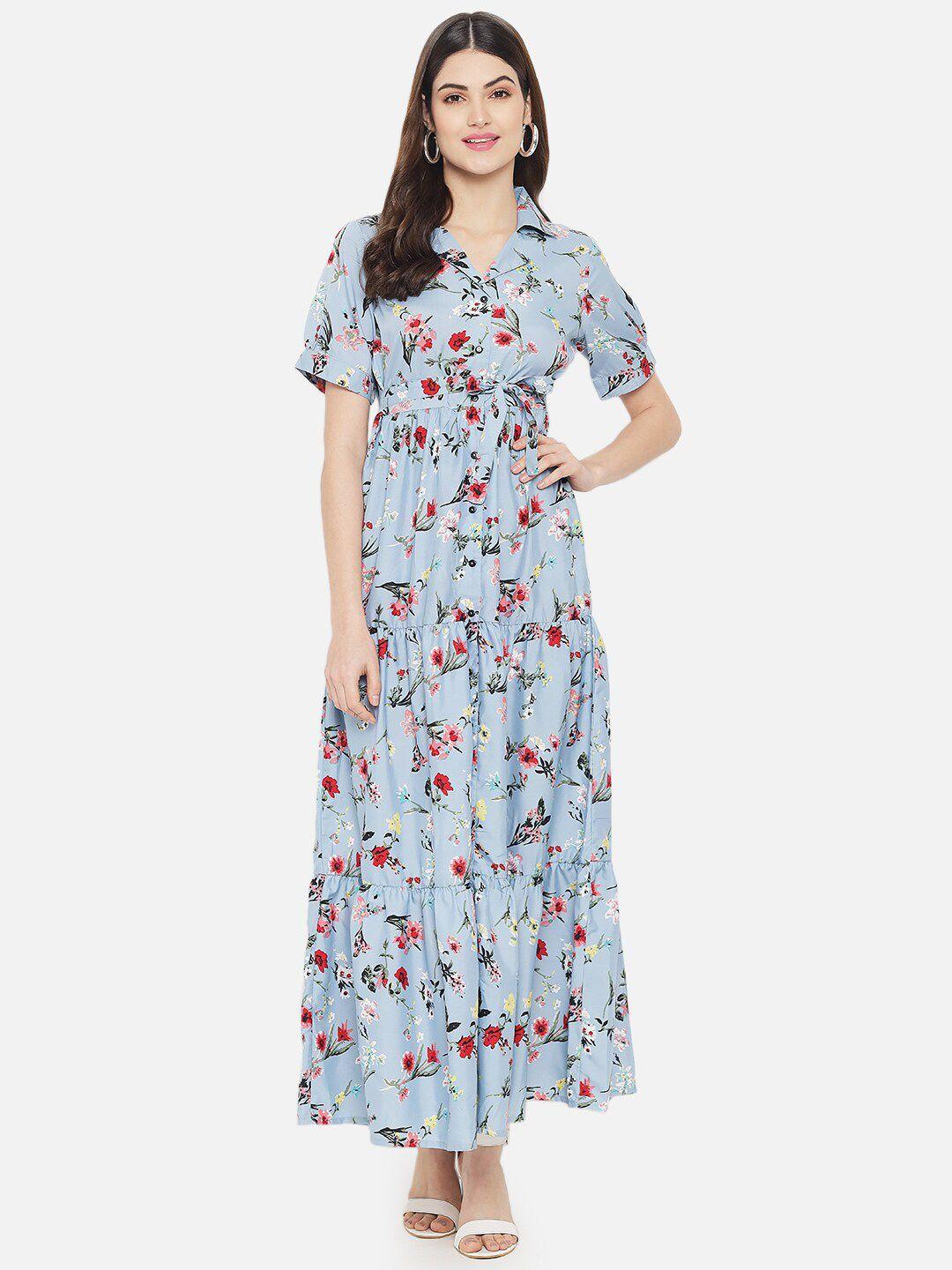 yaadleen floral printed maxi dress