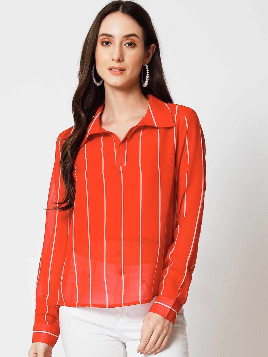yaadleen striped shirt style top