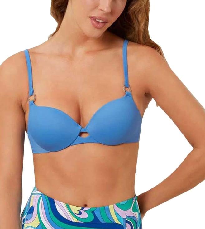 yamamay light blue under-wired padded essentials bikini balconette bra