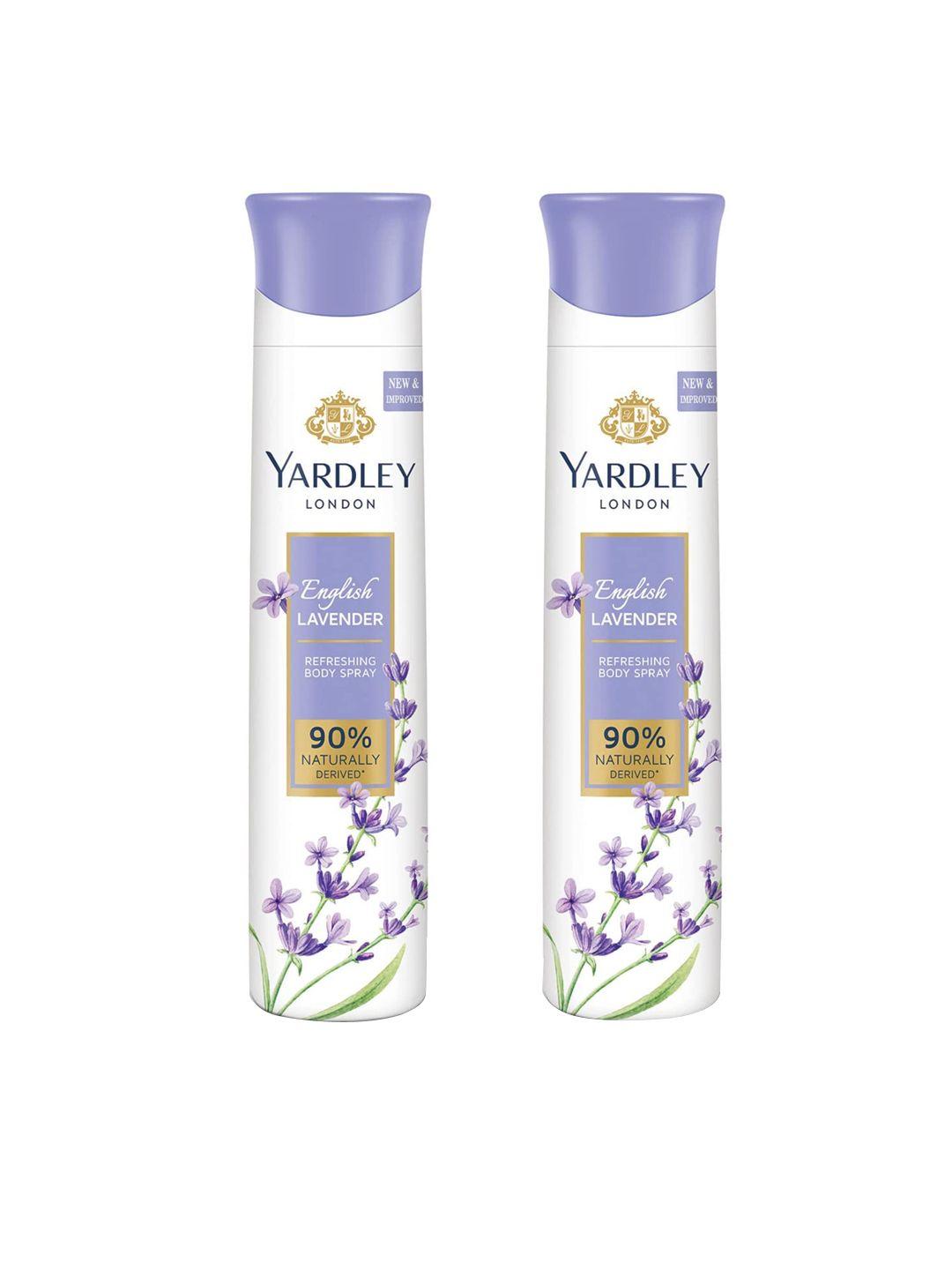 yardley london set of 2 english lavender body spray 150 ml each