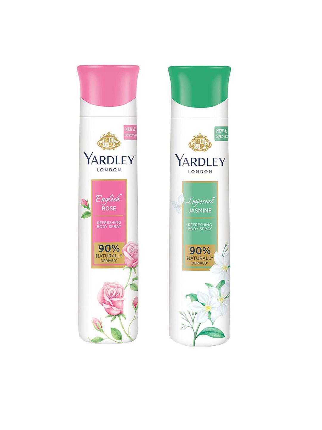 yardley london women set of 2  imperial jasmine & english rose deodorant 150 ml each