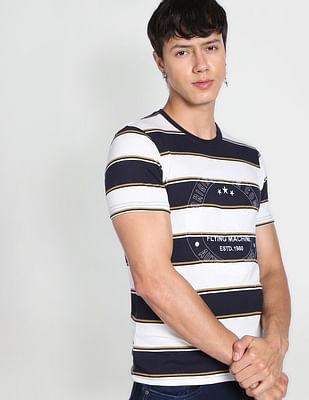 yarn dyed horizontal stripe t-shirt