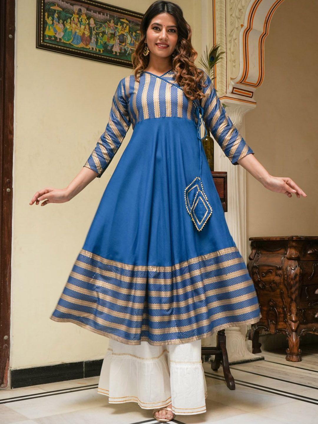 yash gallery ethnic motifs printed anarkali kurta