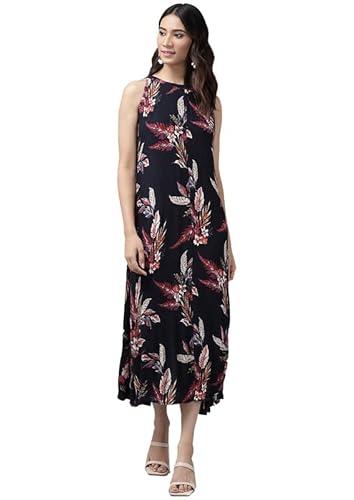 yash gallery women's rayon crepe floral printed a-line knee-length dress for women (1361ykblue_blue_small)