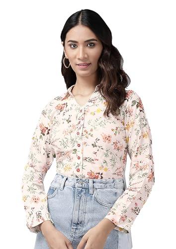 yash gallery womens rayon floral printed regular fit shirt (multi)