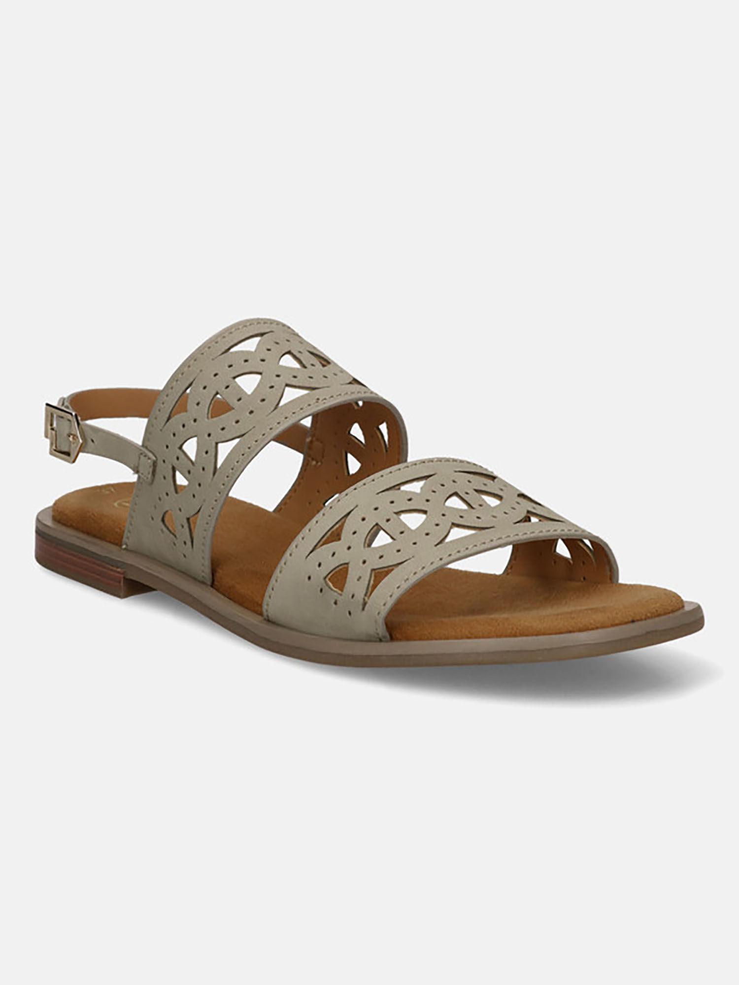 yasha green womens leather back strap sandals