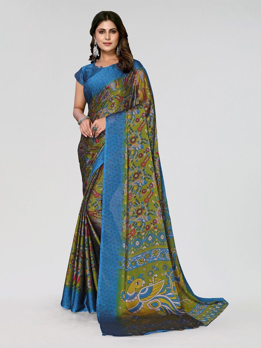 yashika ethnic motifs printed poly chiffon leheriya saree