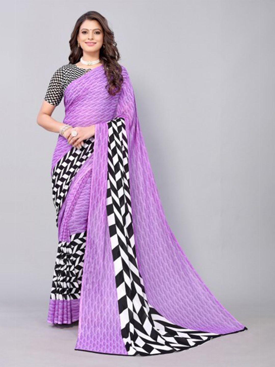 yashika purple & black saree