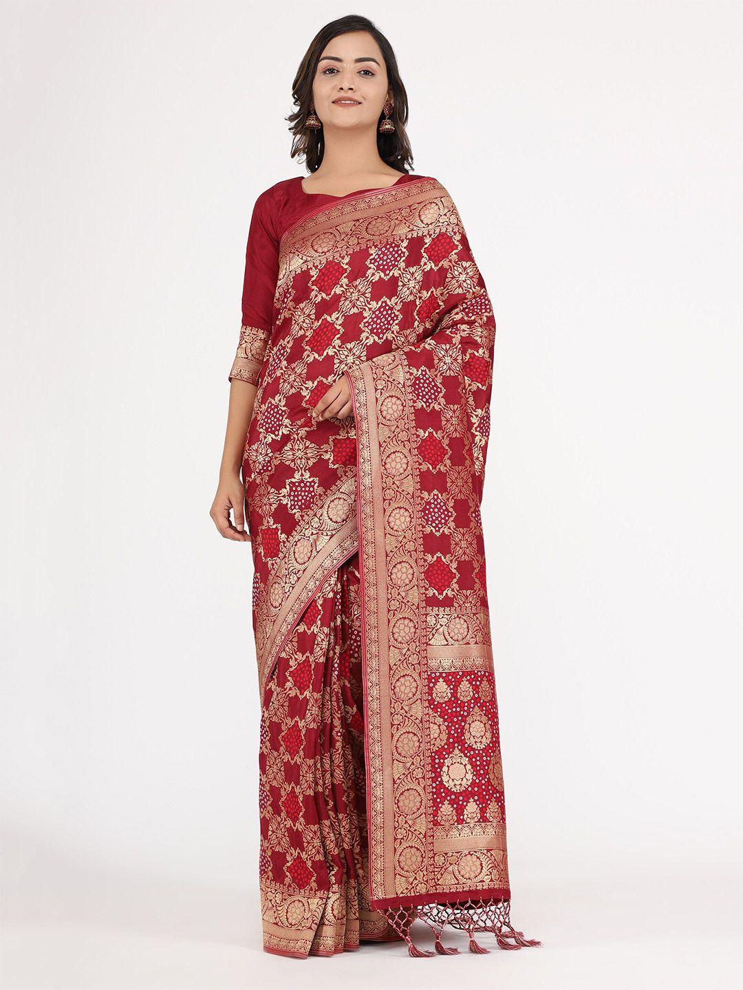 yavira silk ethnic motifs woven design zari detail saree