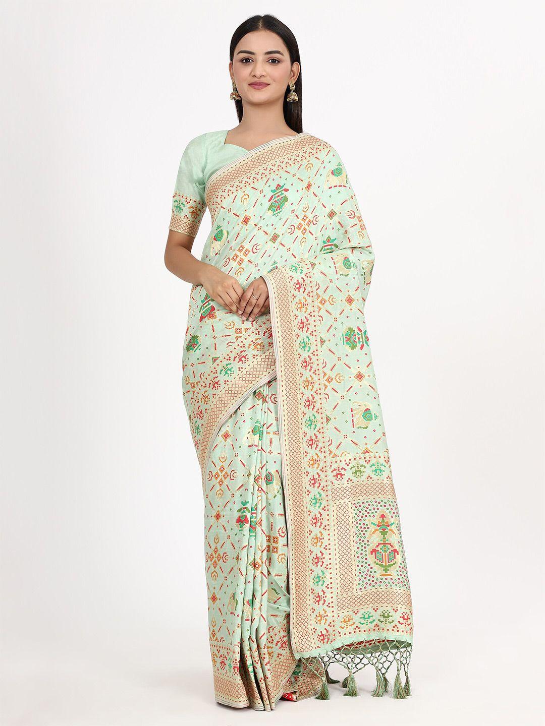 yavira silk woven design zari patola saree