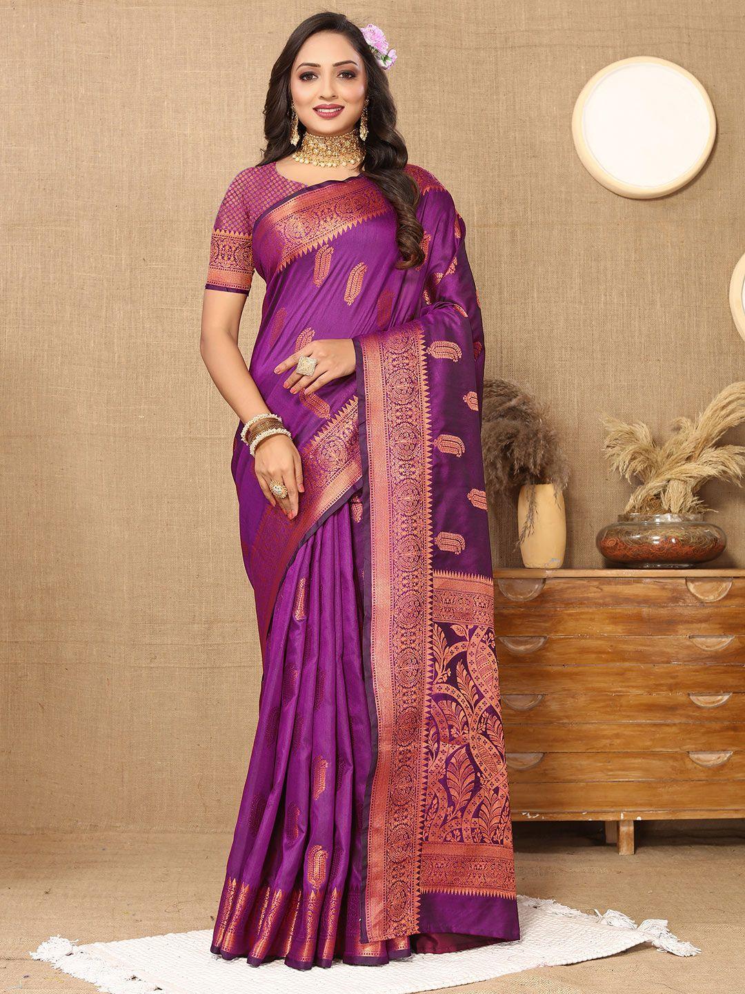 yavira silk ethnic motifs woven design zari banarasi saree