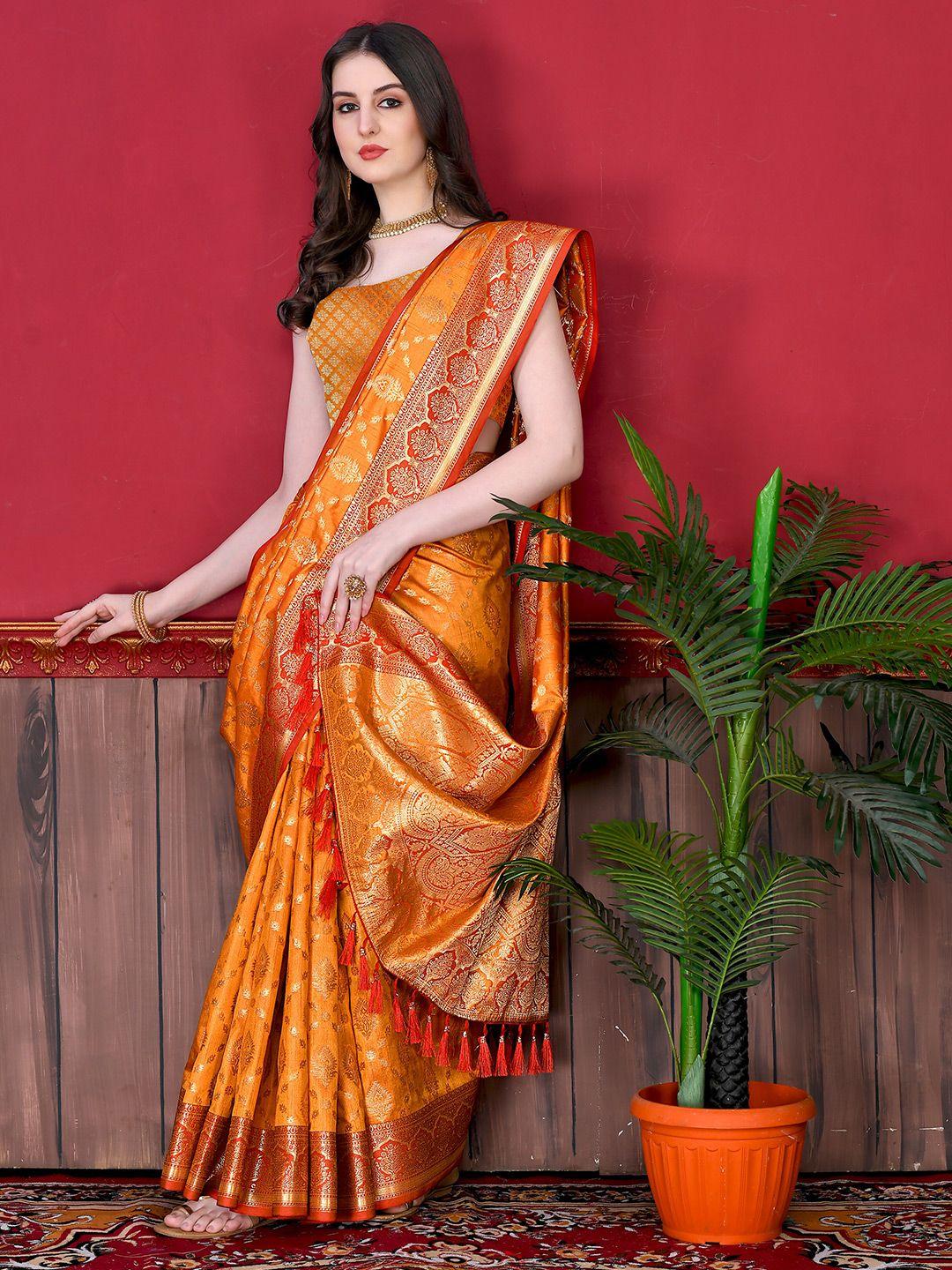 yavira silk floral woven design zari bhagalpuri saree