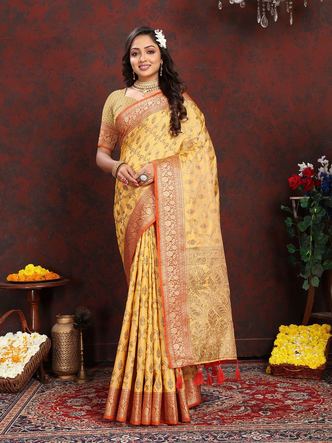 yavira silk woven design zari silk cotton banarasi saree