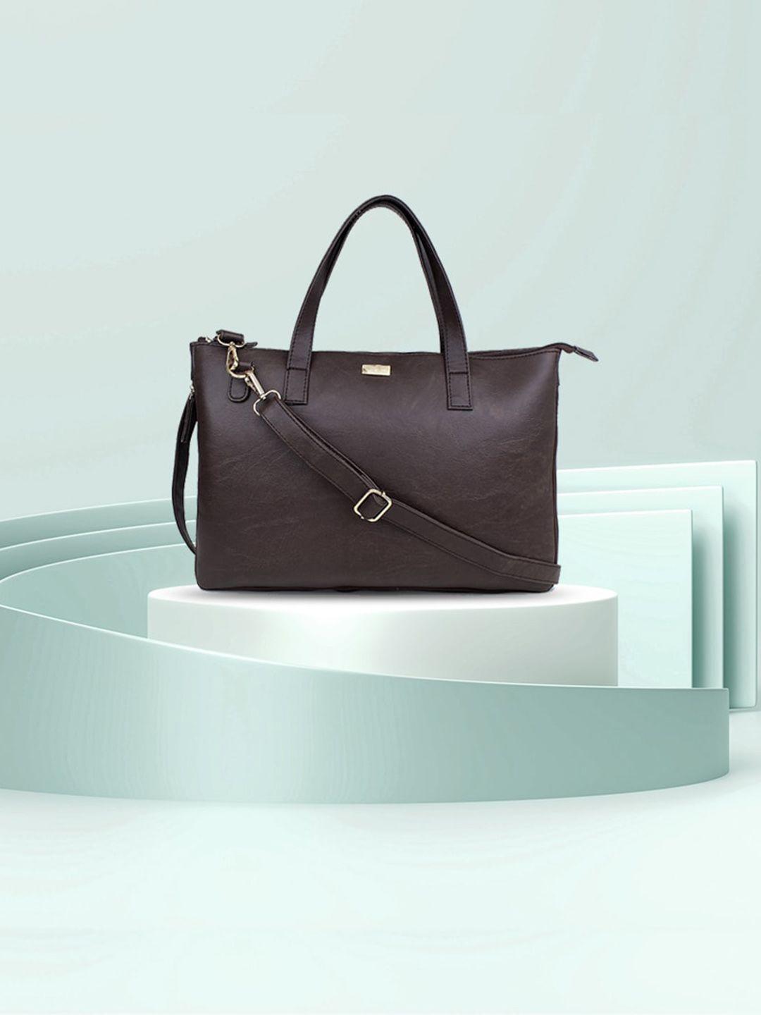 yelloe brown textured oversized shopper tote bag with bow detail
