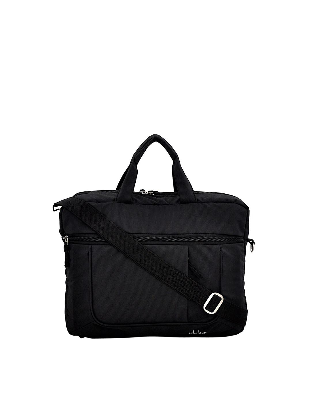 yelloe unisex black laptop bag
