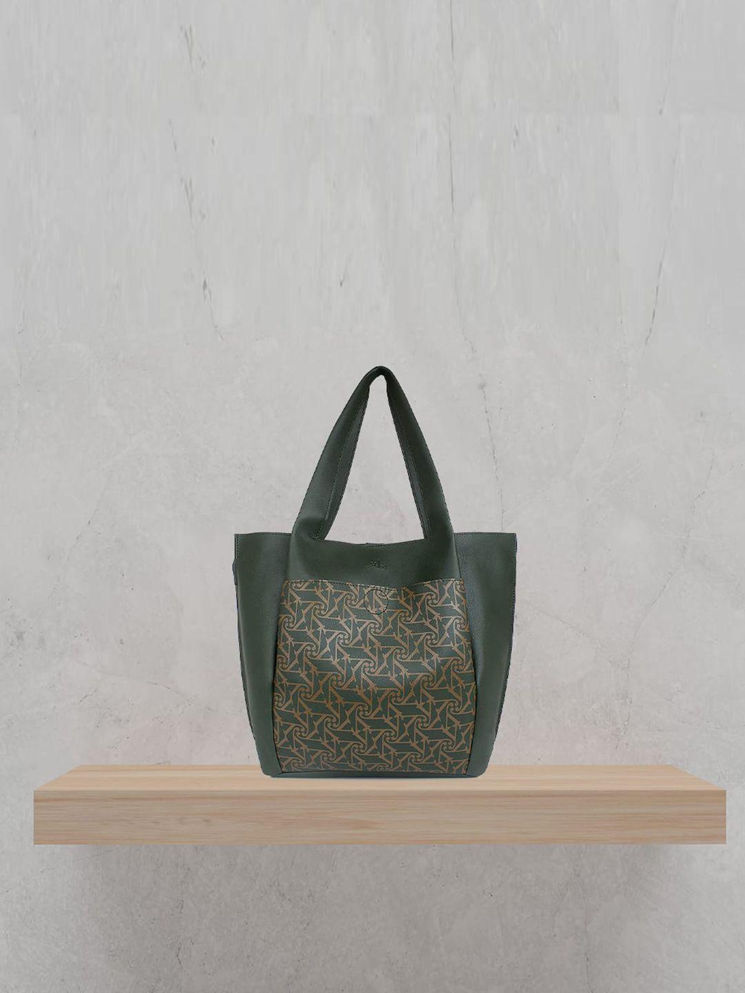 yelloe green oversized structured tote bag with cut work