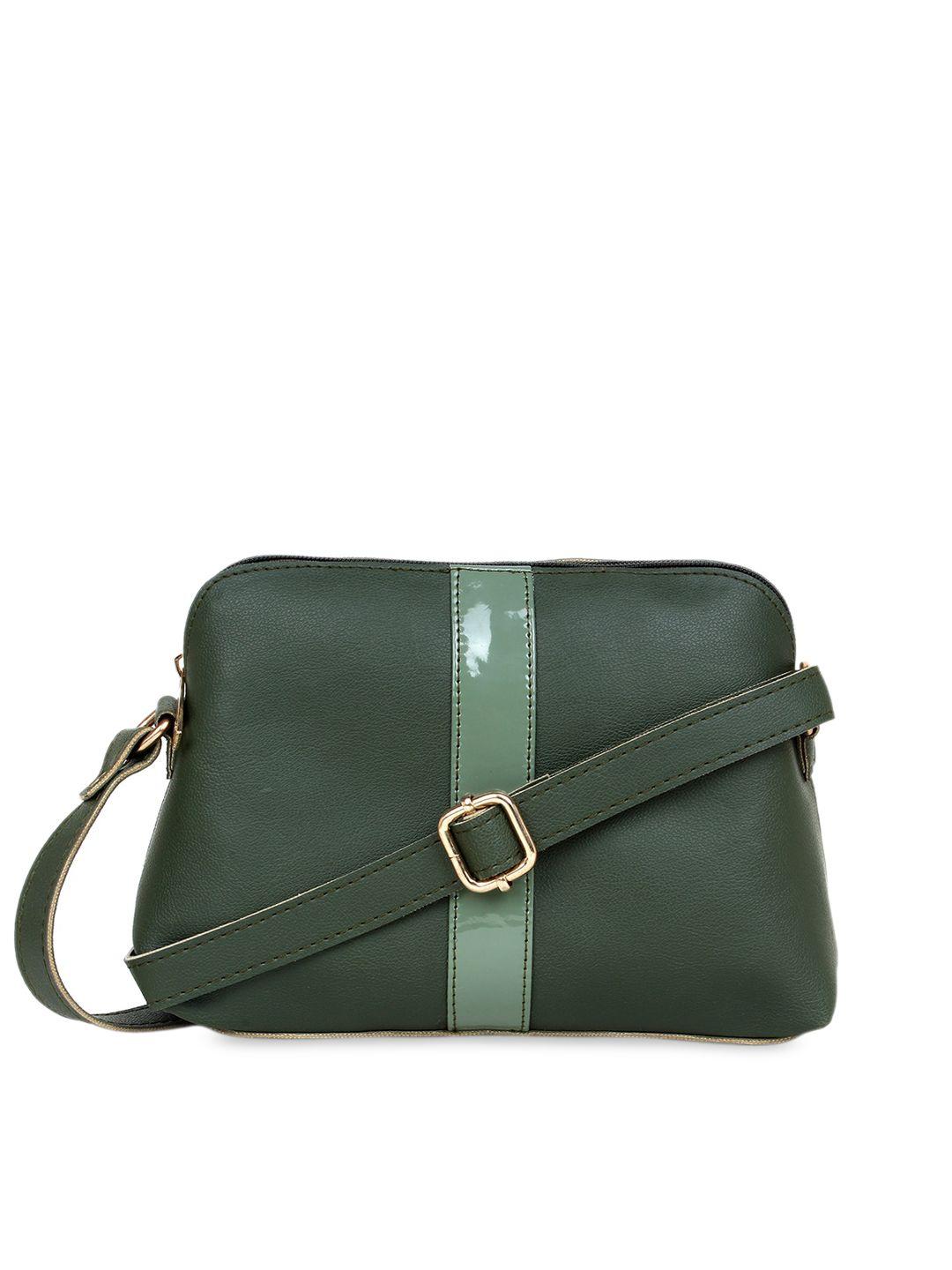 yelloe green structured regular sling bag