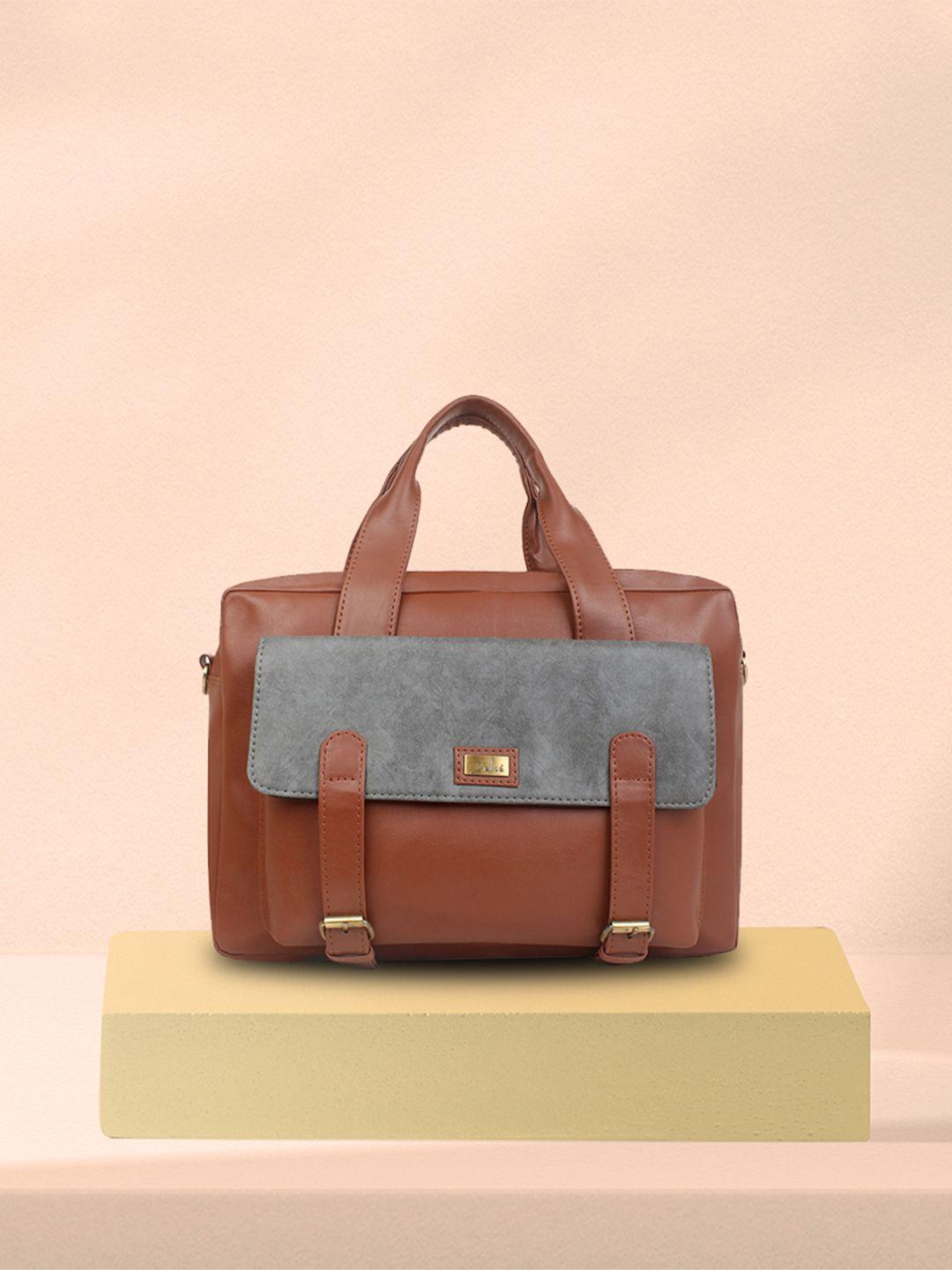 yelloe men  colourblocked laptop bag