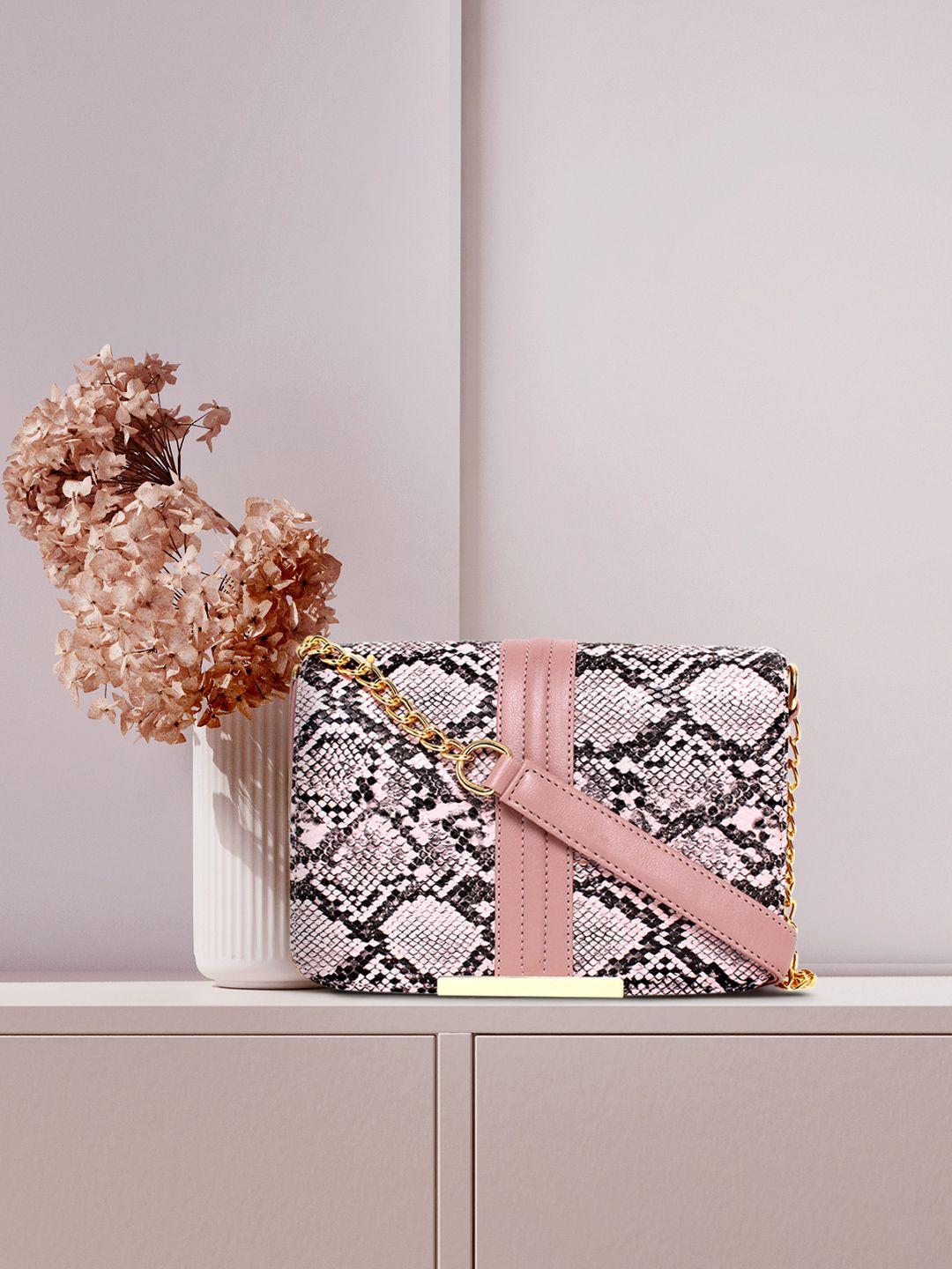 yelloe pink printed sling bag