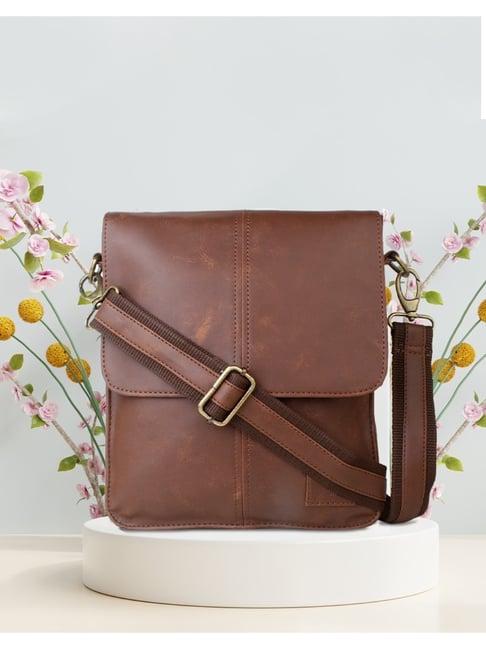 yelloe tan medium cross body bag