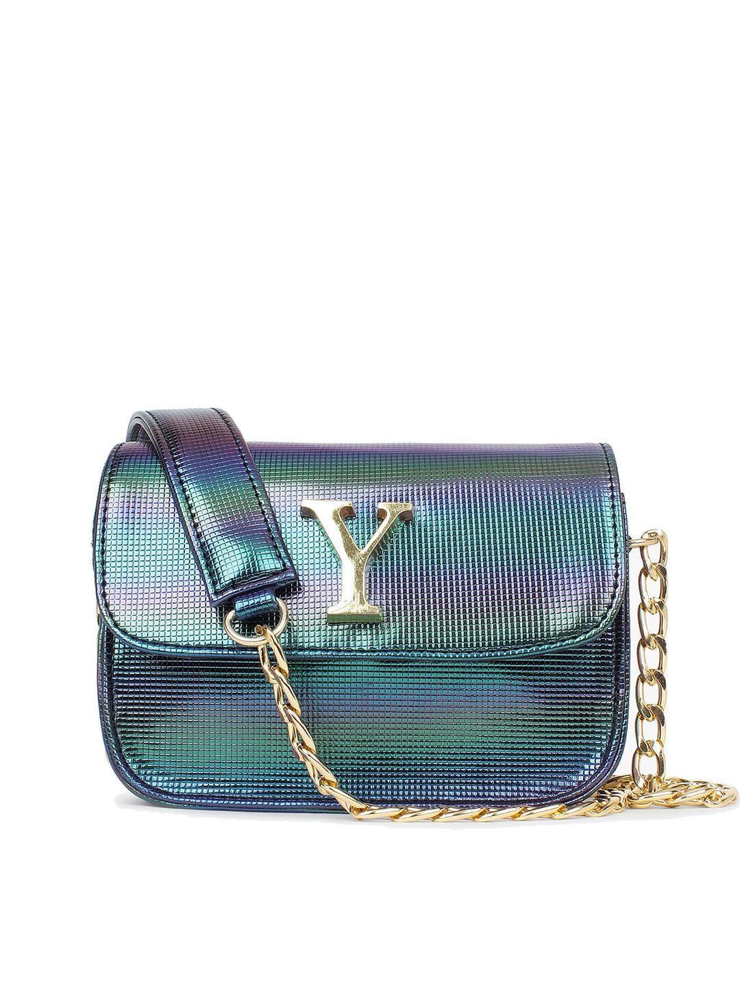 yelloe textured sling bag