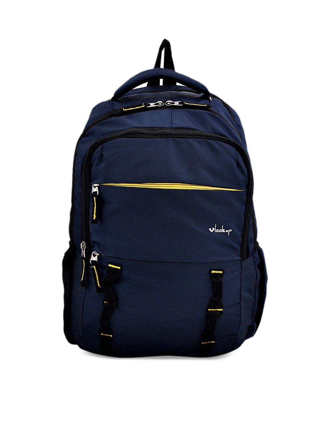 yelloe unisex blue solid laptop backpack