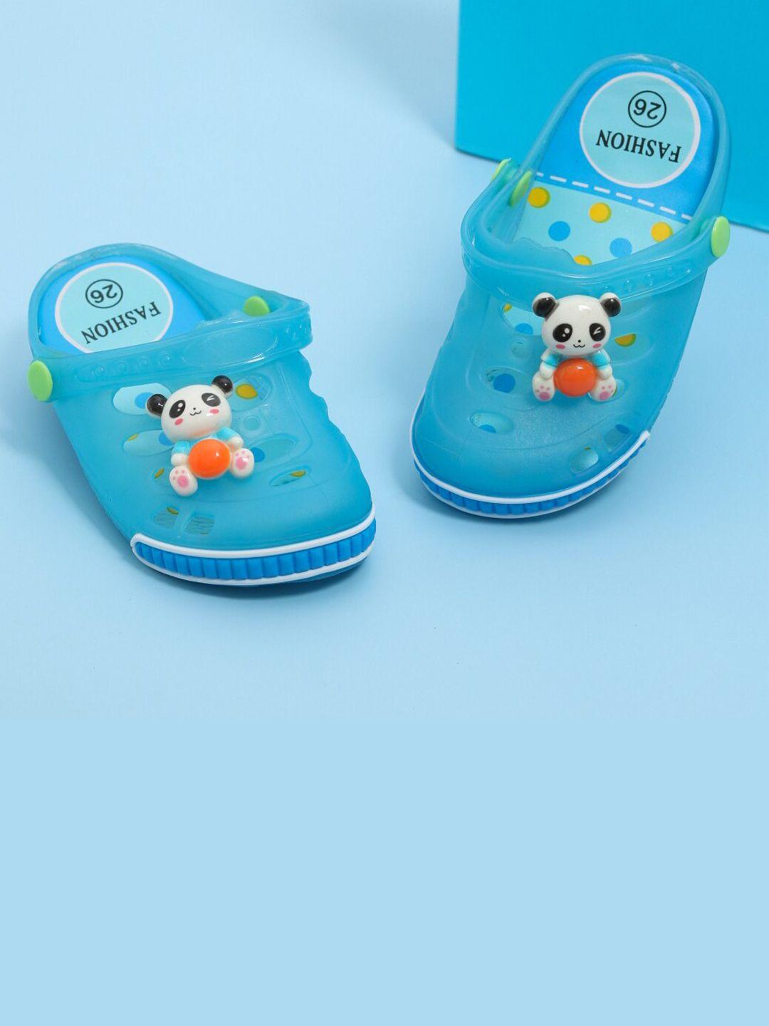 yellow-bee-boys-panda-motif-applique-rubber-clogs-with-led