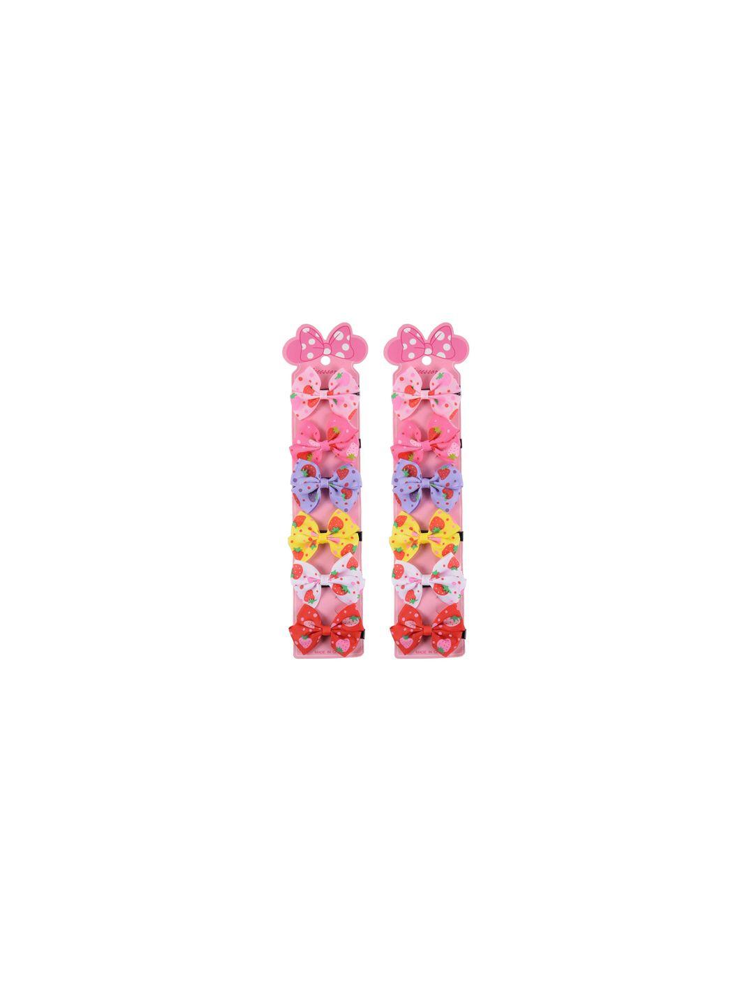 yellow bee girls multicoloured set of 3 embellished alligator hair clips