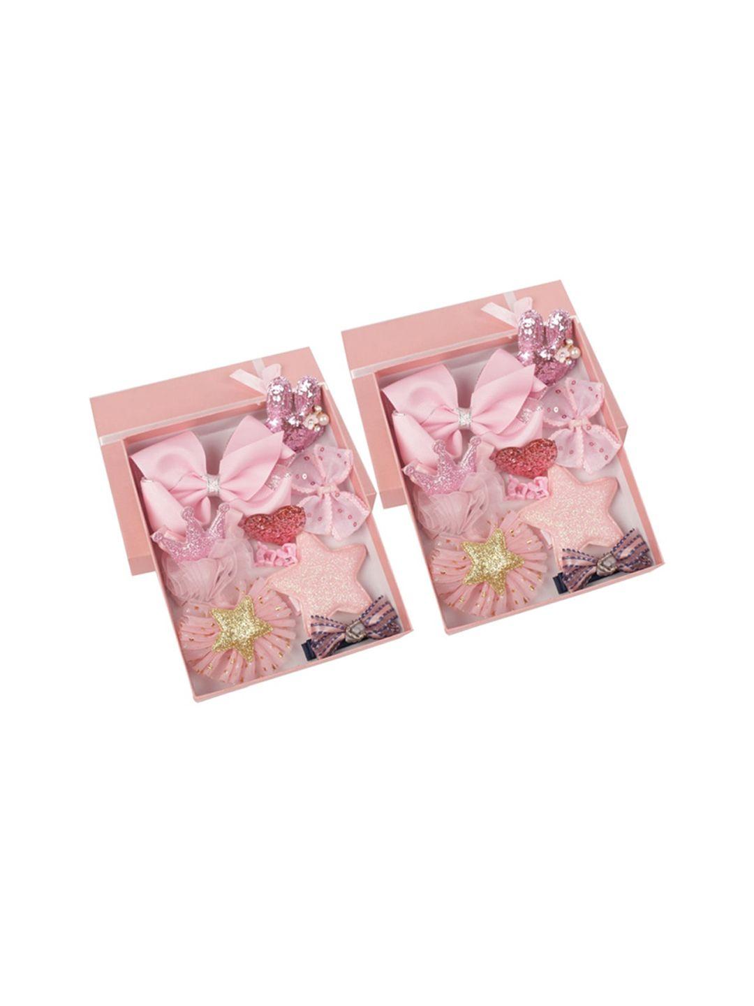 yellow bee girls set of 20 pink embellished hair accessories