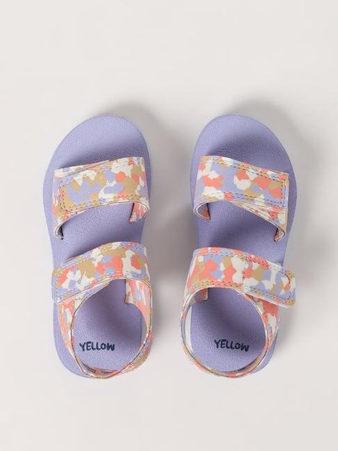 yellow by westside lavender camouflage sandals
