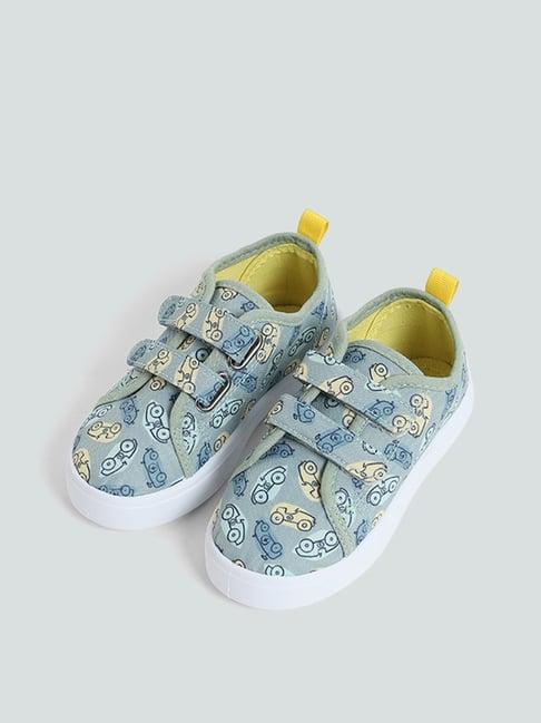 yellow by westside sage tractor car printed shoes