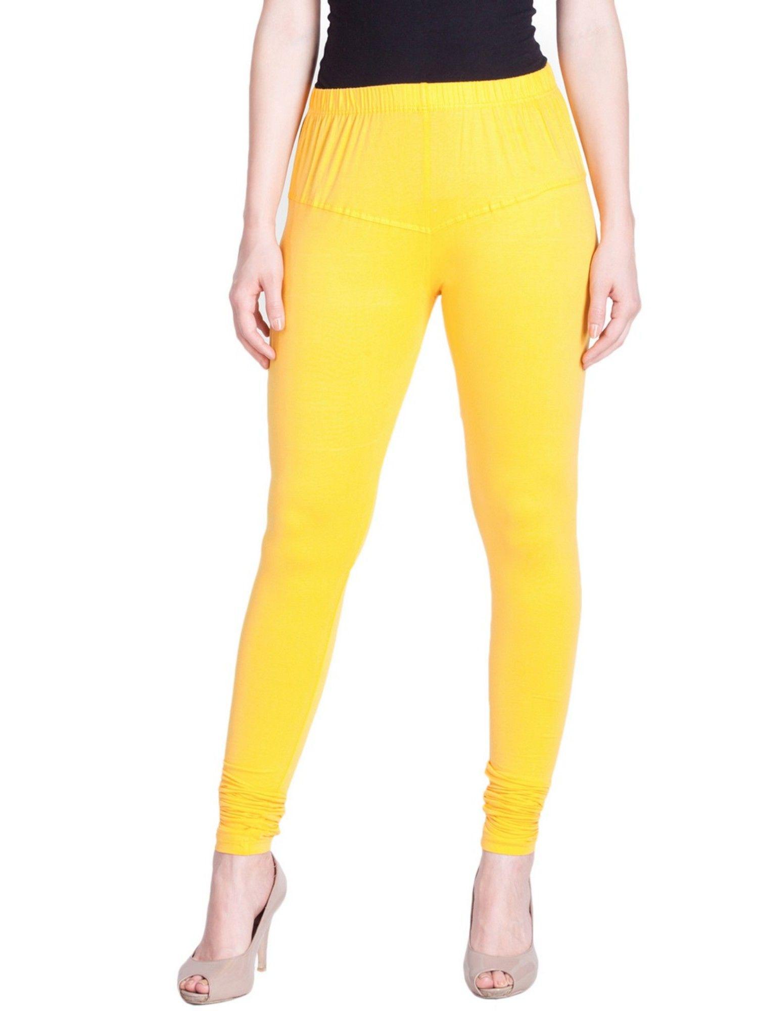 yellow churidar leggings