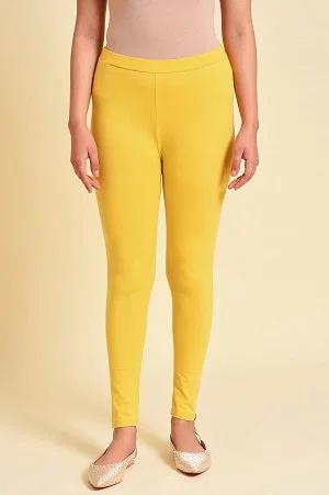 yellow cotton jersey tights