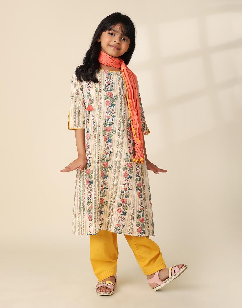 yellow-cotton-printed-salwar-set