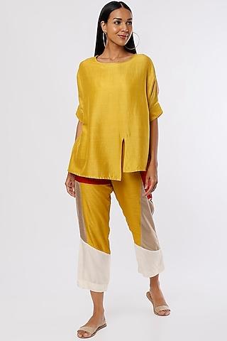 yellow cotton voile top