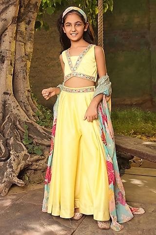 yellow-croma-flared-pant-set-for-girls
