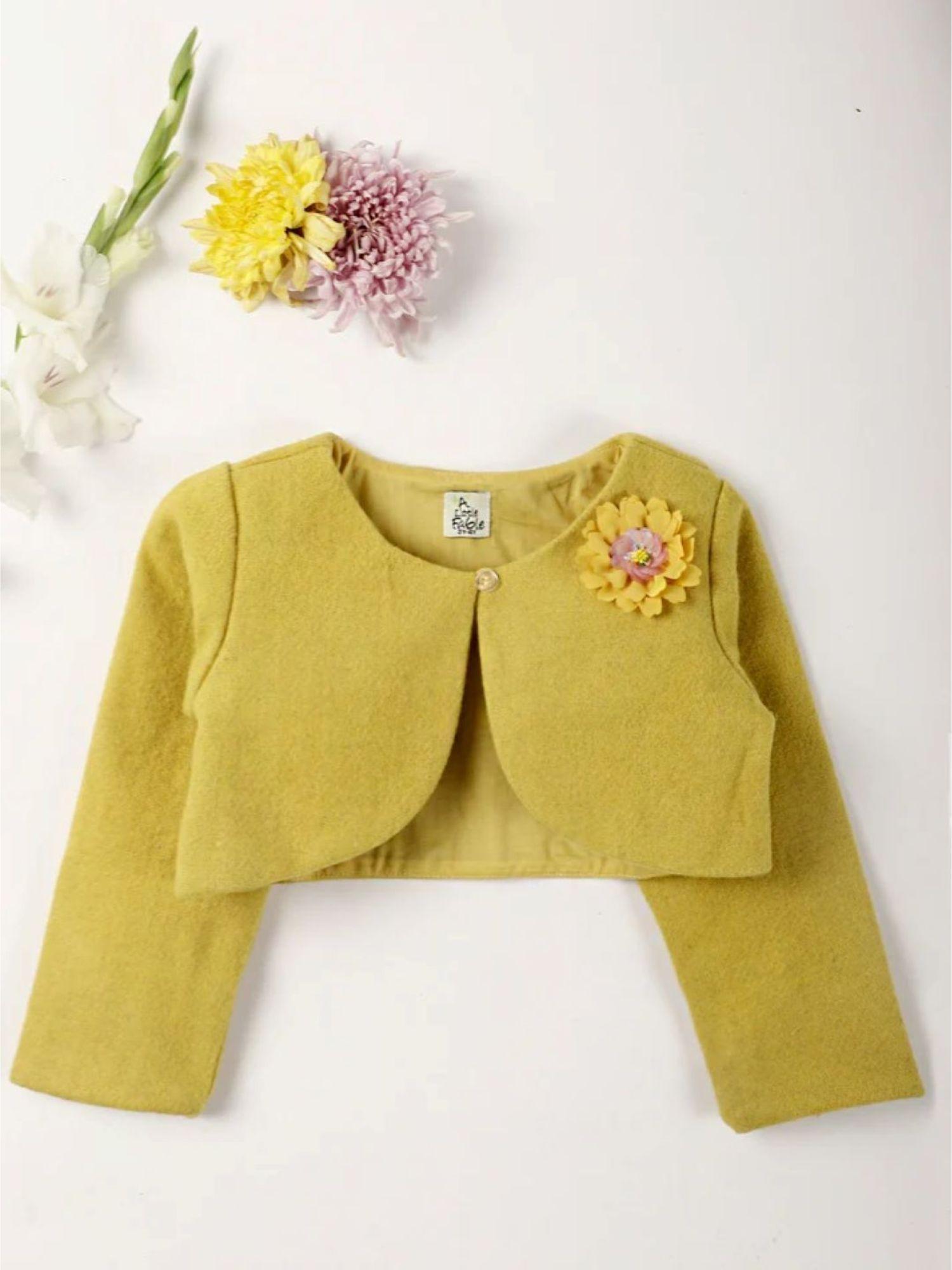 yellow daisy cardigan for girls