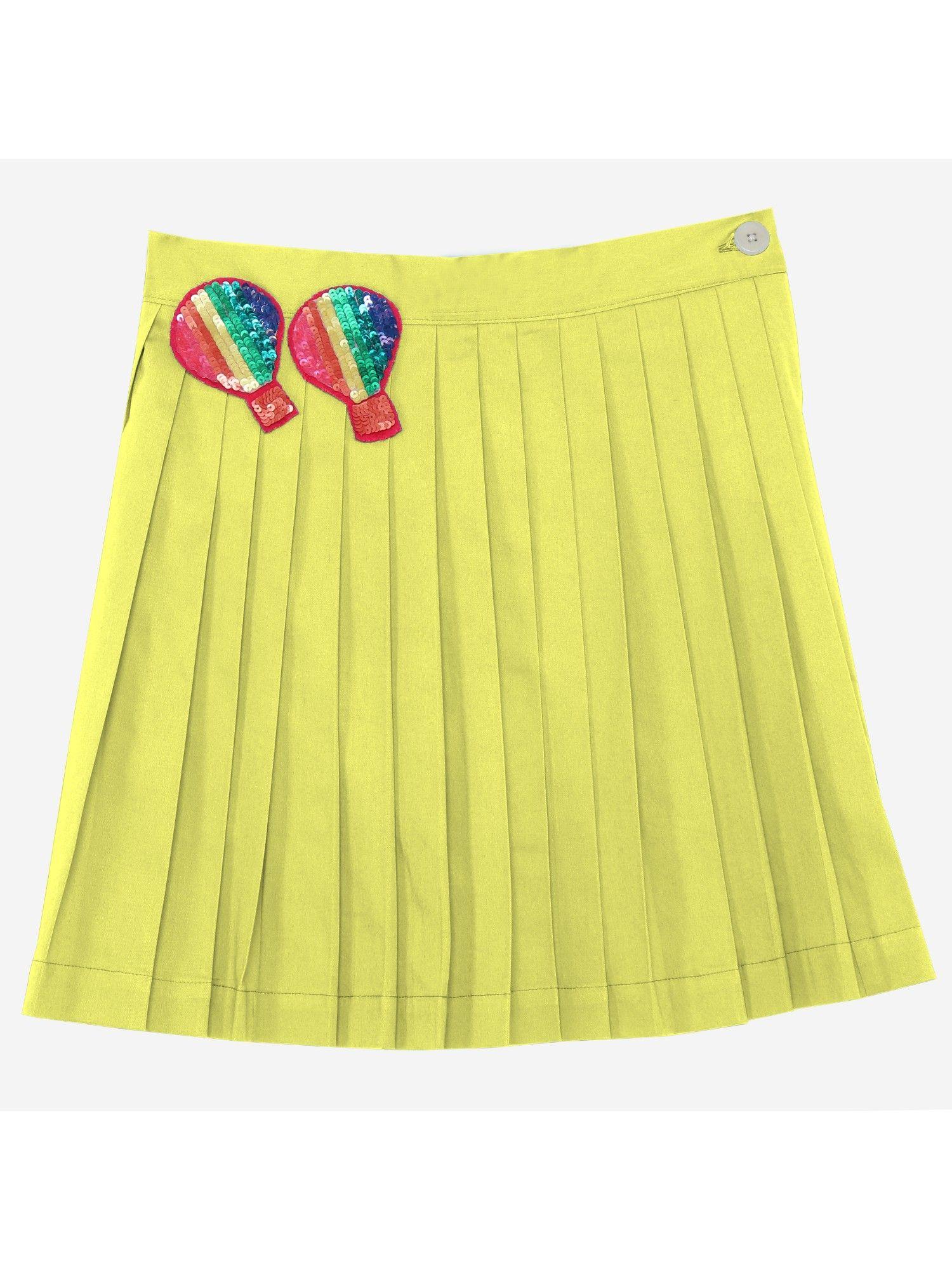 yellow embellished madeline skirt