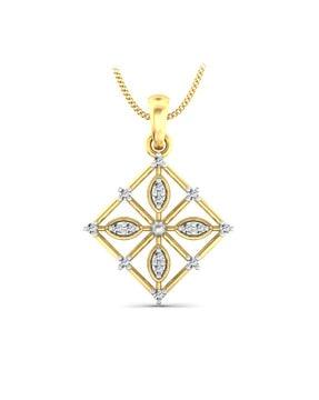 yellow gold diamond malako pendant