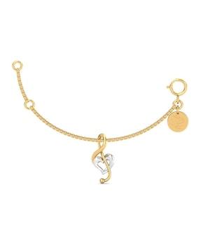 yellow gold musical note charm pendant