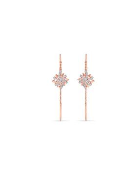yellow gold rose gold-plated drop earrings
