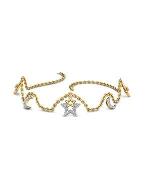 yellow gold siij diamond starlet bracelet