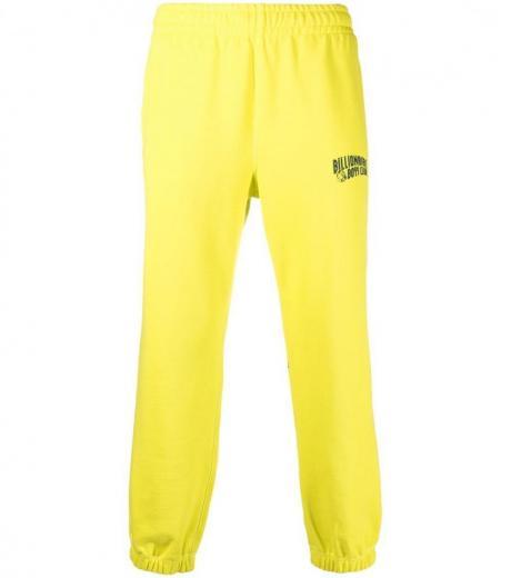 yellow logo print sweatpants